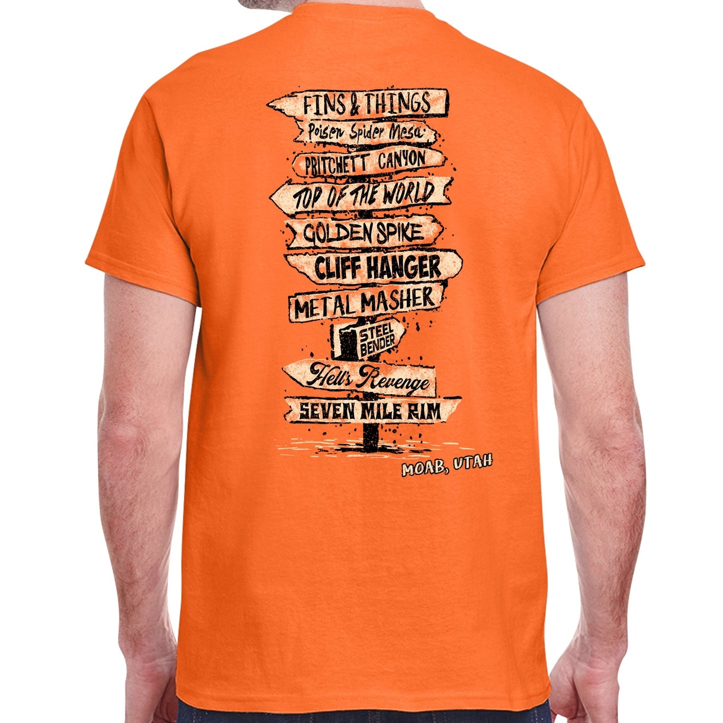 Moab Trails Sign T-Shirt - Almost Rolled It