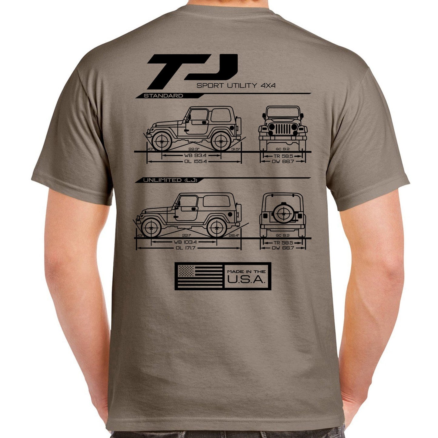 TJ/LJ Blueprint T-Shirt - Almost Rolled It