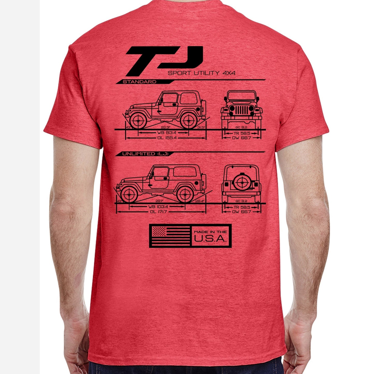 TJ/LJ Blueprint T-Shirt - Almost Rolled It