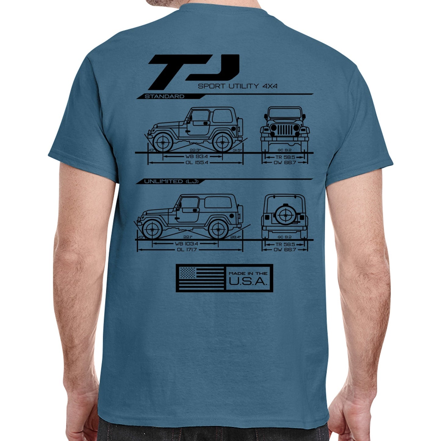 TJ/LJ Blueprint T-Shirt - Almost Rolled It