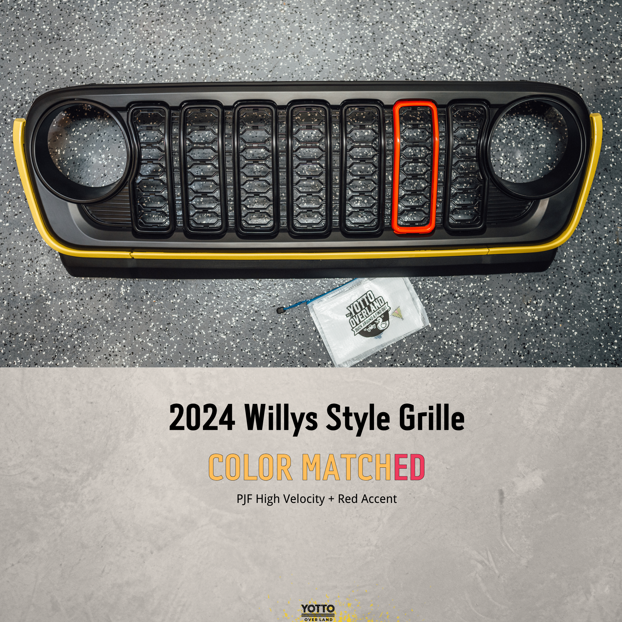 Willys/392 Grille for Jeep Wrangler JL & Gladiator JT - Two-Tone
