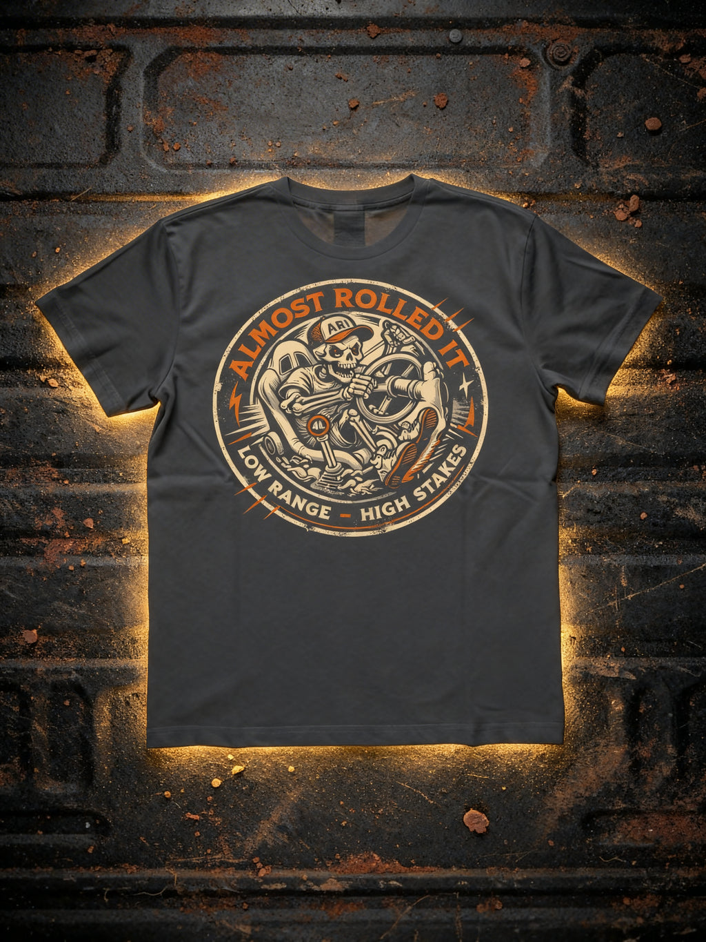 Almost Rolled It Deadlok Vintage Tee: Crawl. Break. Repeat. - back-detail - gallery-4