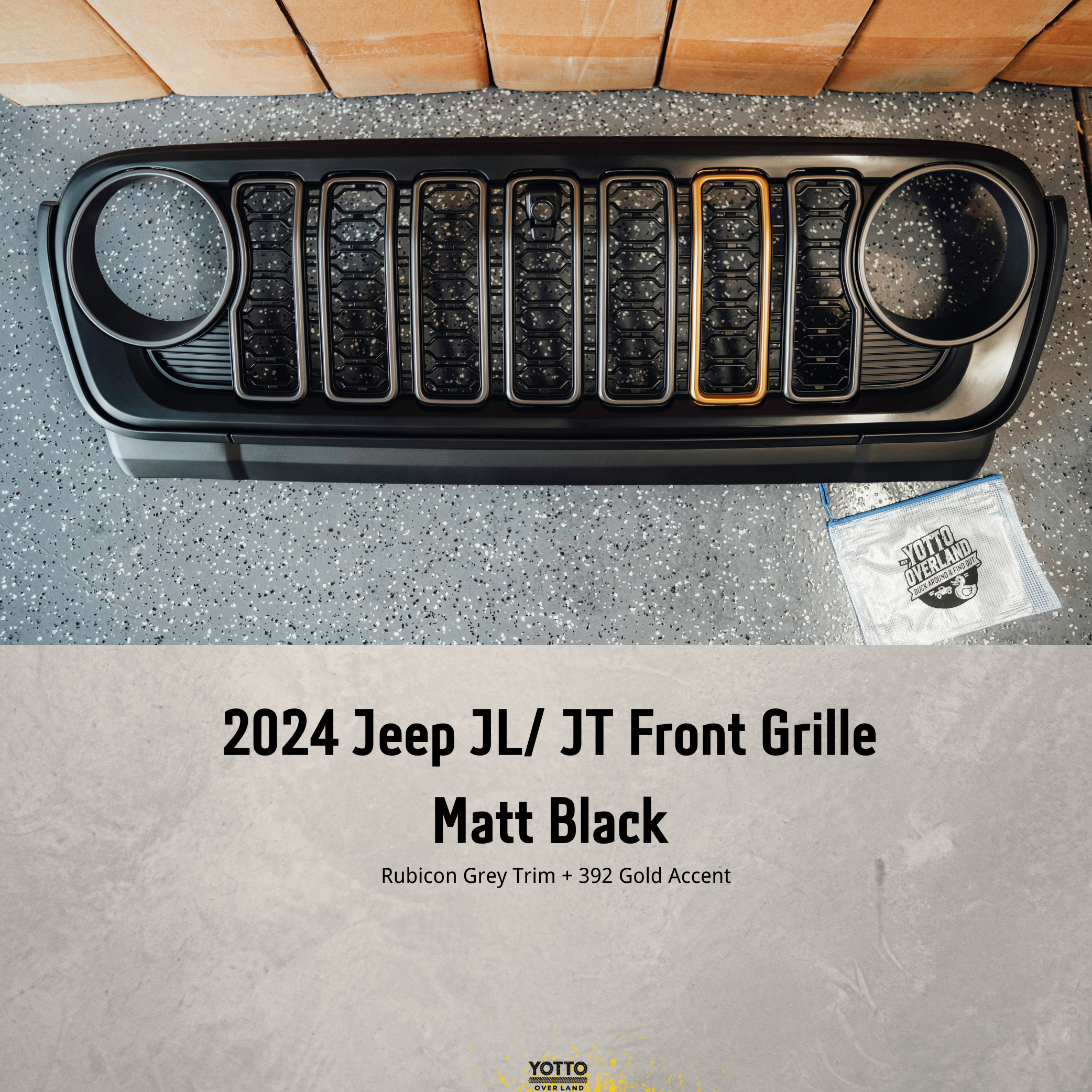 2024 Jeep JL JT Matte Black Grille - OEM Quality Upgrade