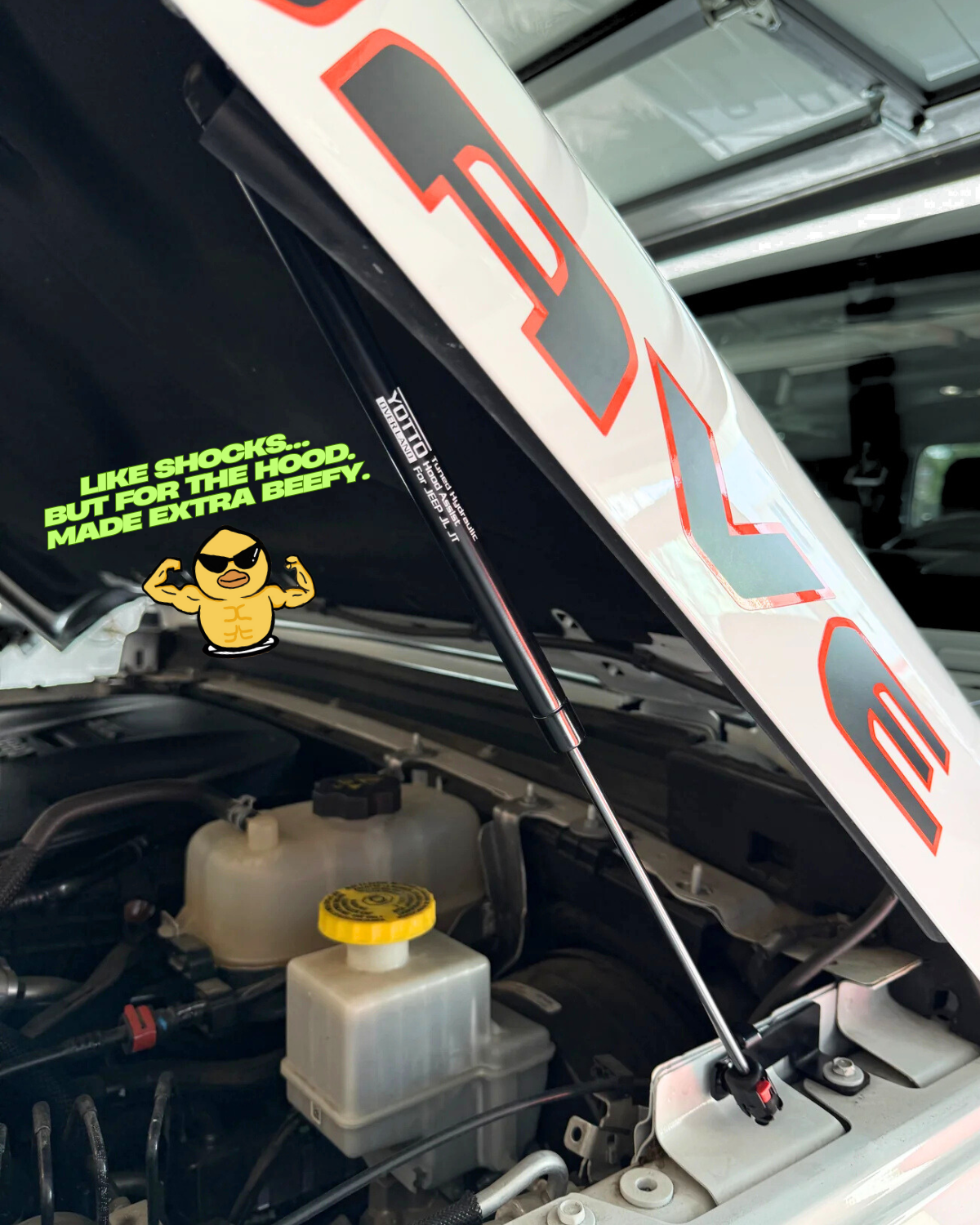 Hydraulic Hood Lift Kit for Jeep Wrangler JL & Gladiator JT