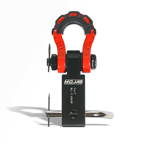 2'' Aluminum Hitch Receiver with Steel D-Shackle (LIFETIME WARRANTY)