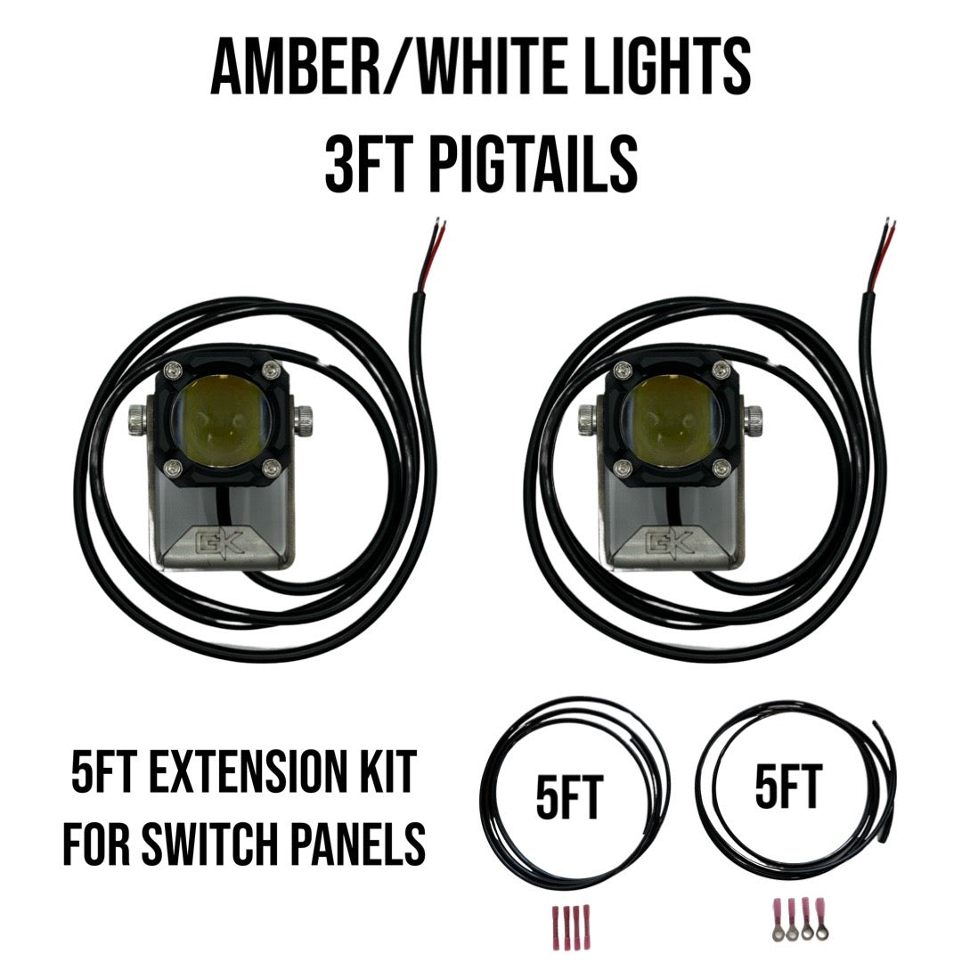 GK Easy Switch 3-Function LED Pod Lights - Amber/White