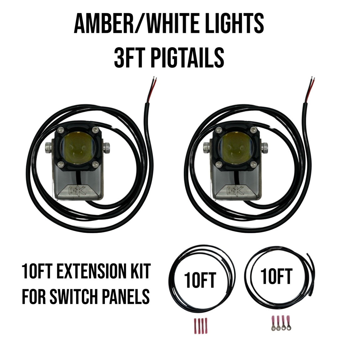 GK Easy Switch 3-Function LED Pod Lights - Amber/White