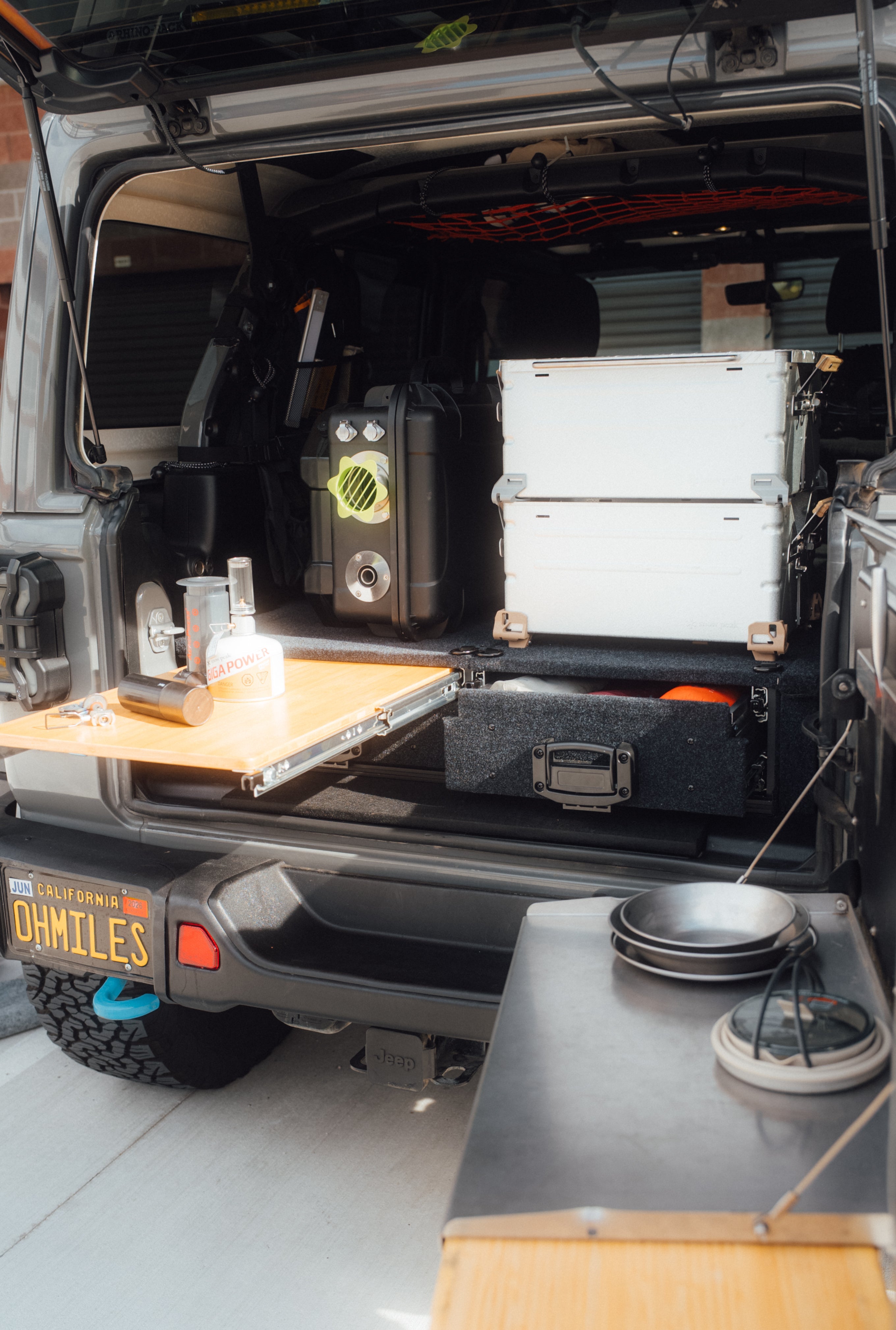 Jeep Wrangler JL Aluminum Cargo Drawer System 2.0 w/ Slide-Out Table