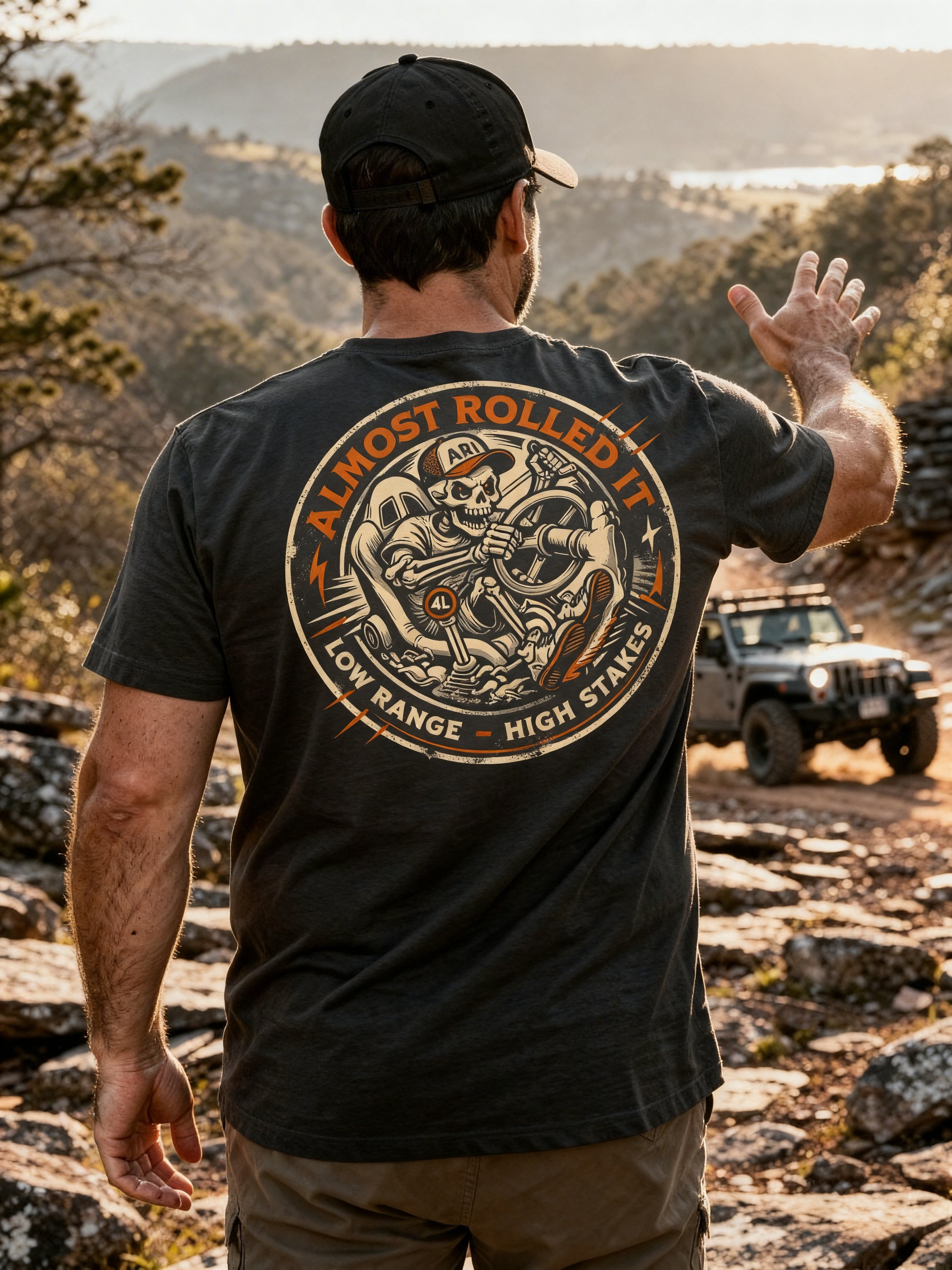 Almost Rolled It Deadlok Vintage Tee: Crawl. Break. Repeat. - hero-back - gallery-1