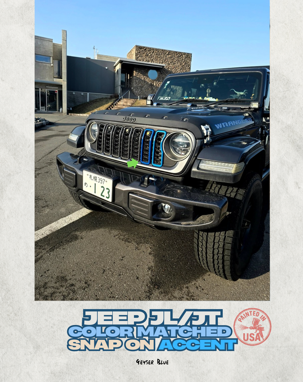 Snap-On Grille Accent Covers - 2024-25 Jeep Wrangler JL/JT