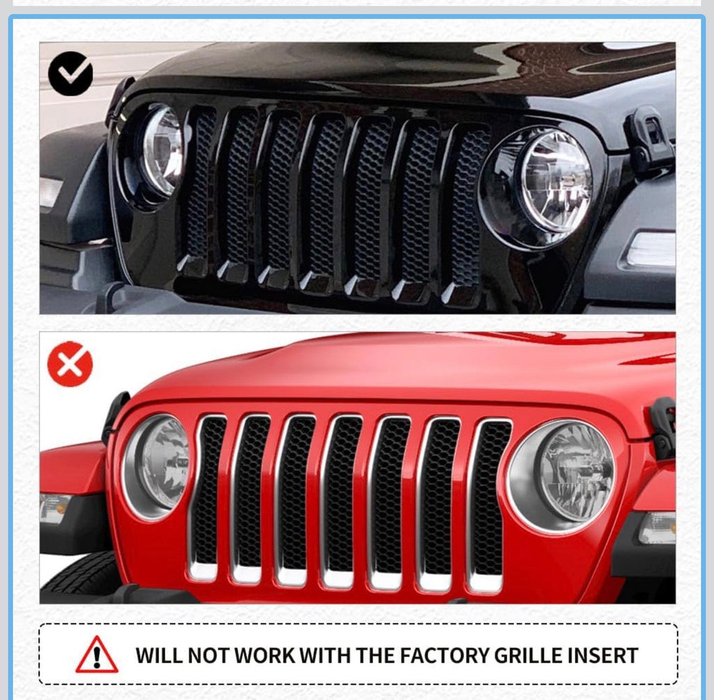 Custom Color Matched Grille Inserts - Jeep Wrangler JL & Gladiator JT (2018-2023)