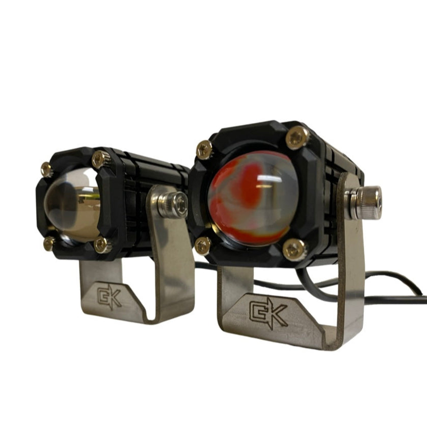 GK Easy Switch 3-Function LED Pod Lights - Amber/White