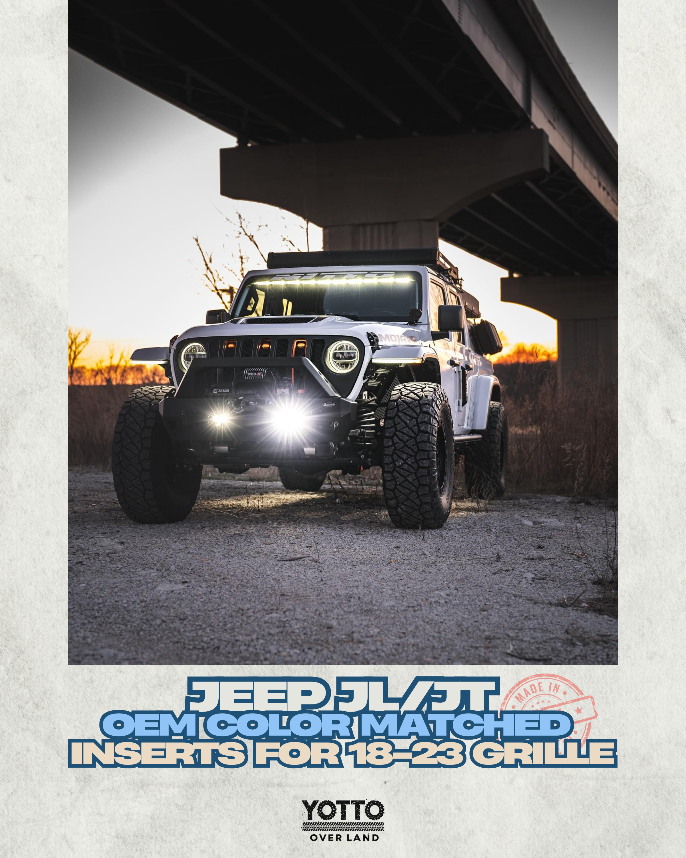 Custom Color Matched Grille Inserts - Jeep Wrangler JL & Gladiator JT (2018-2023)