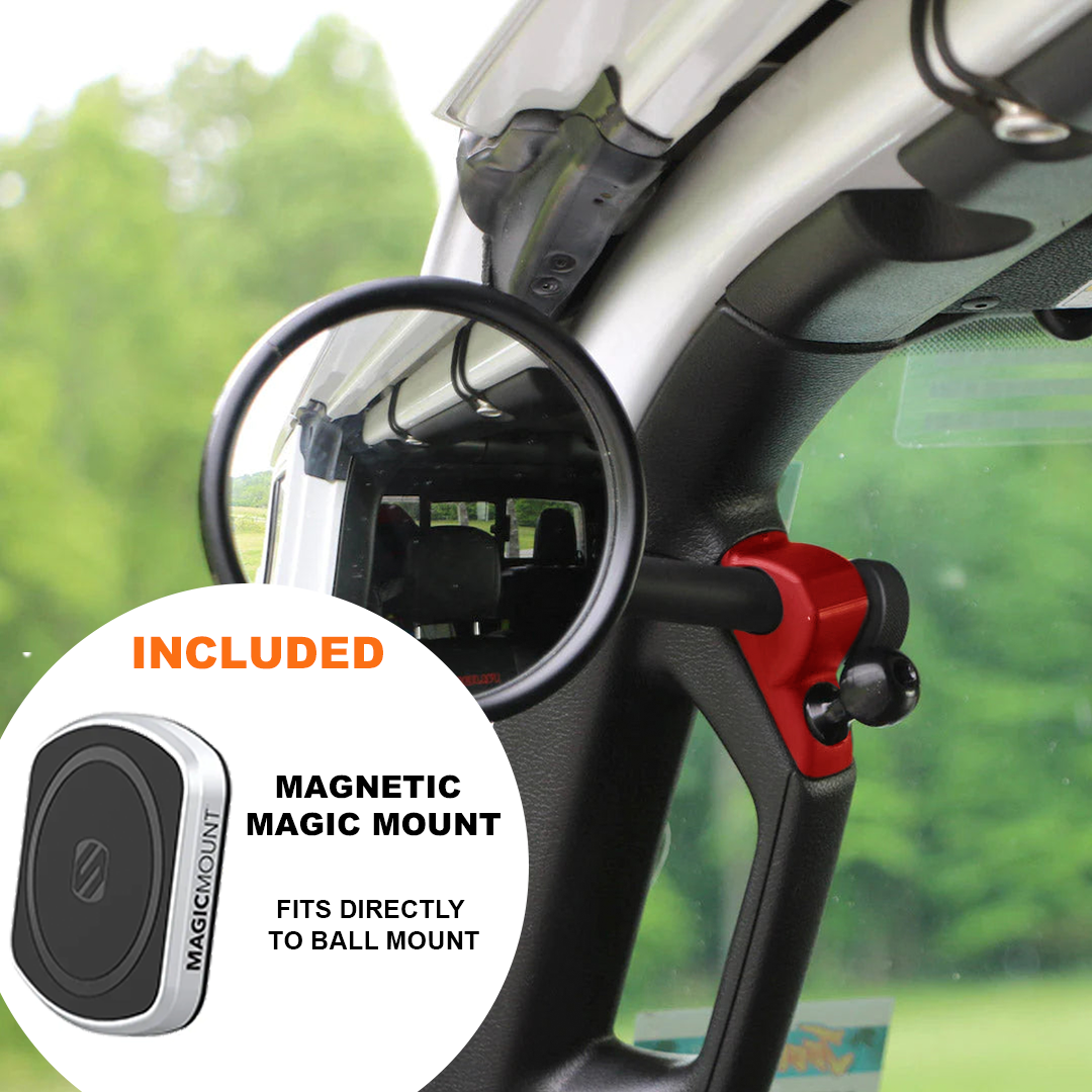 A-Pillar Side Mirror Set For 2024+ Jeep Wrangler JL & Gladiator - CMM Offroad