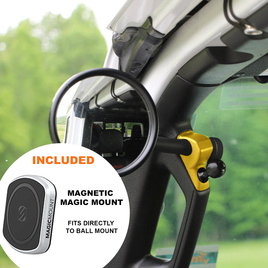 A-Pillar Side Mirror Set For 2024+ Jeep Wrangler JL & Gladiator - CMM Offroad