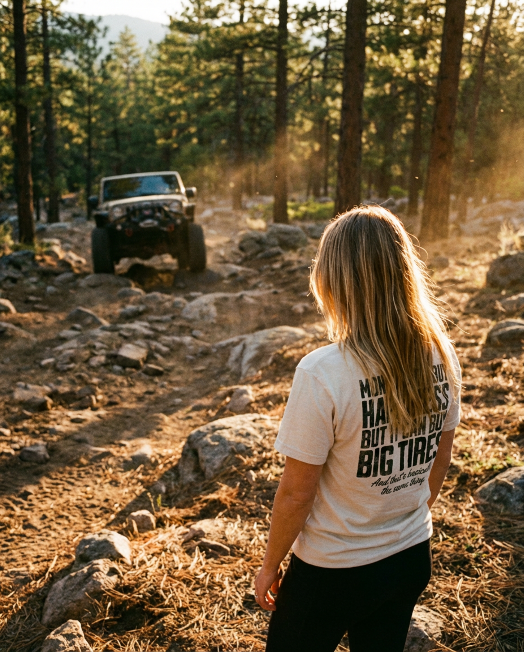 Happiness is Big Tires Off-Road T-Shirt - Comfort Colors - Almost Rolled It