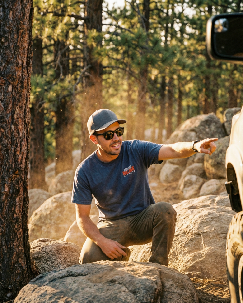 Almost Rolled It Holy Cross Trail graphic tee in charcoal grey with white distressed trail map art. - Midnight
