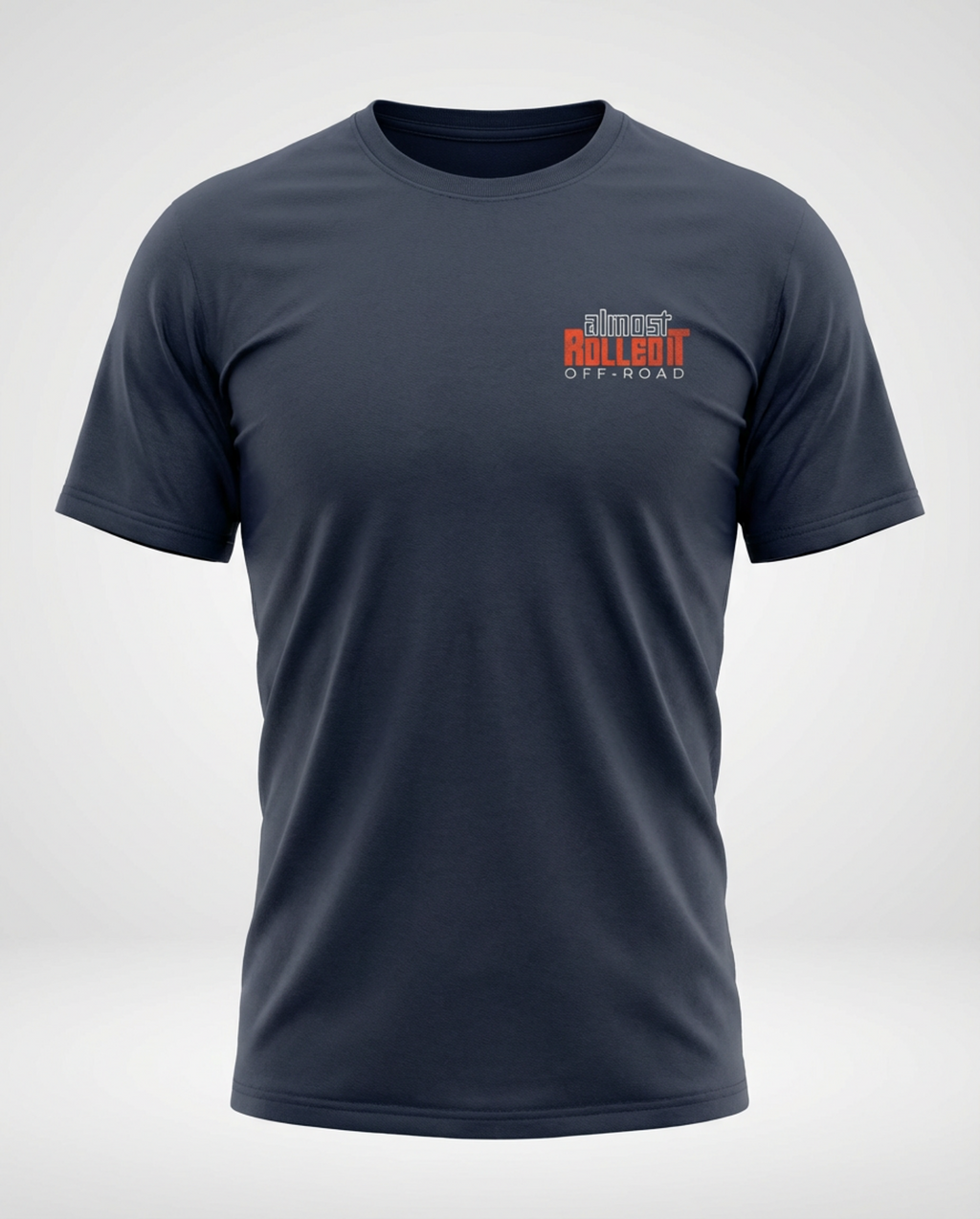 Almost Rolled It Holy Cross Trail graphic tee in charcoal grey with white distressed trail map art. - Midnight