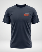 Almost Rolled It Holy Cross Trail graphic tee in charcoal grey with white distressed trail map art. - Midnight