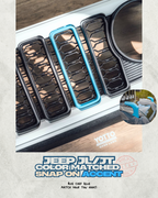 "Snap On" Accent Slot Cover for 24-25 Grille Wrangler JL JT Grille