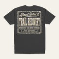ARI Trail Recovery Tee in Charcoal — back flat lay. Supplier-derived product mockup; artwork and placement preserved.