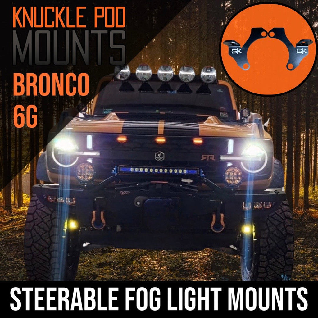 Ford Bronco Steerable Knuckle Pod Light Mounts (2021+)