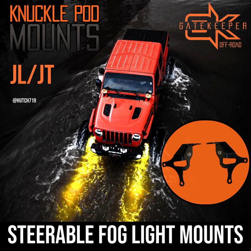 Steerable Knuckle Pod Light Mounts - Jeep JL/JT Wrangler Gladiator 2018+