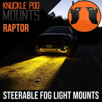Ford Raptor Steerable Knuckle Pod Light Mounts (1st Gen 2010-2014)