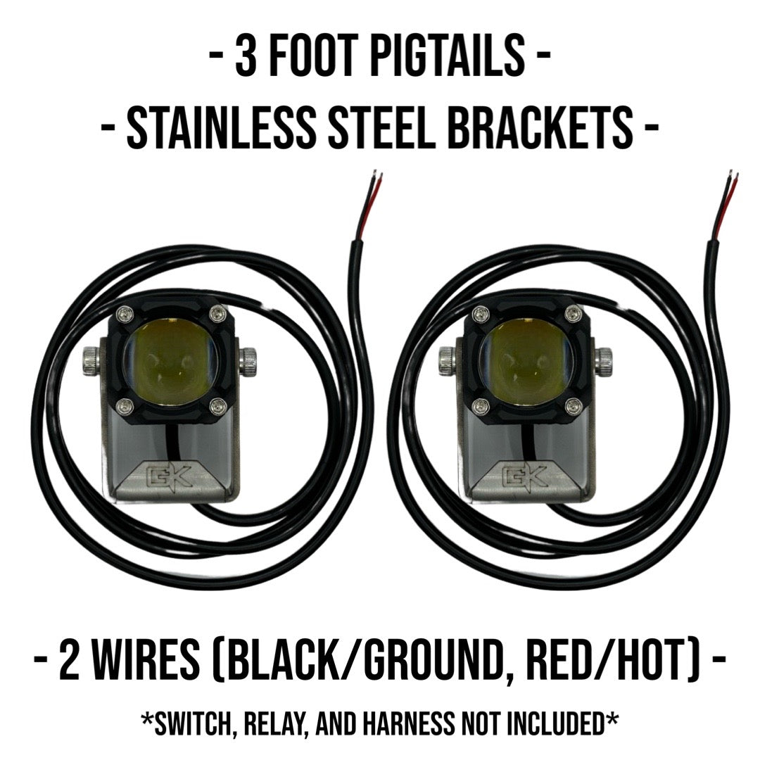 GK Easy Switch 3-Function LED Pod Lights - Amber/White