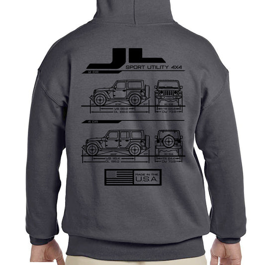 JL Blueprint Pullover Hoodie - Almost Rolled It
