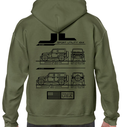JL Blueprint Pullover Hoodie - Almost Rolled It