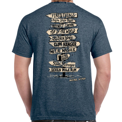 Moab Trails Sign T-Shirt - Almost Rolled It