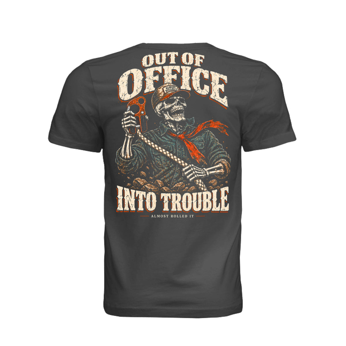 Out of Office in Dark Grey, supplier back view. | ndm:2724082
