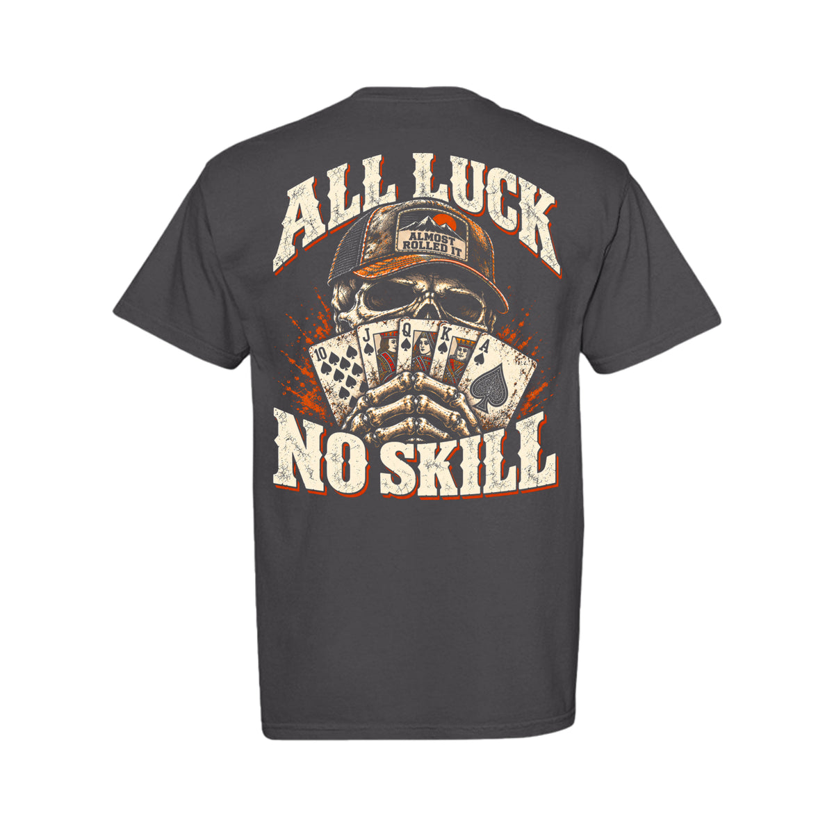 All Luck No Skill in Graphite, supplier back view. | ndm:3258542