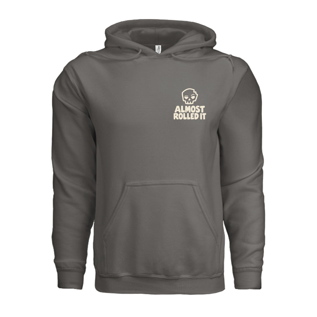 ARI Skull Driver Hoodie in Charcoal, supplier front view. | ndm:3261162