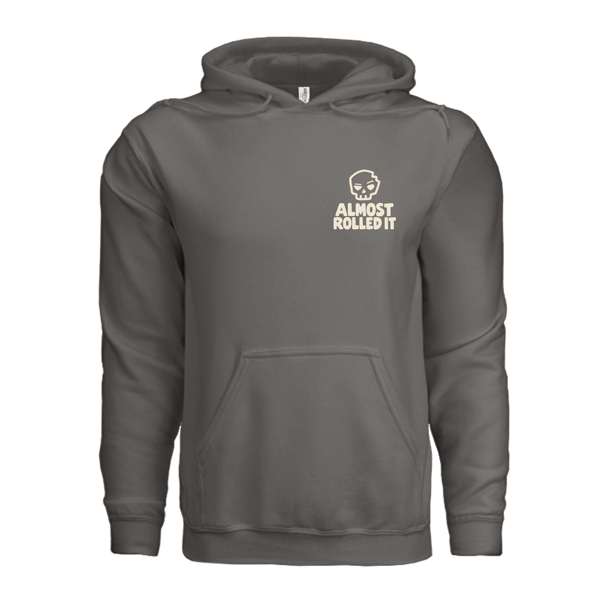 ARI Skull Driver Hoodie in Charcoal, supplier front view. | ndm:3261162