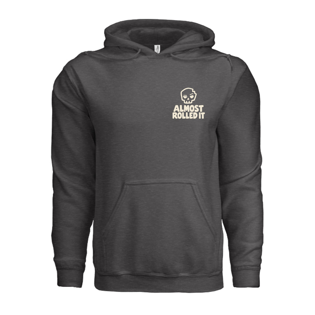ARI Skull Driver Hoodie in Charcoal Heather, supplier front view. | ndm:3261170