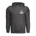 ARI Skull Driver Hoodie in Charcoal Heather, supplier front view. | ndm:3261170