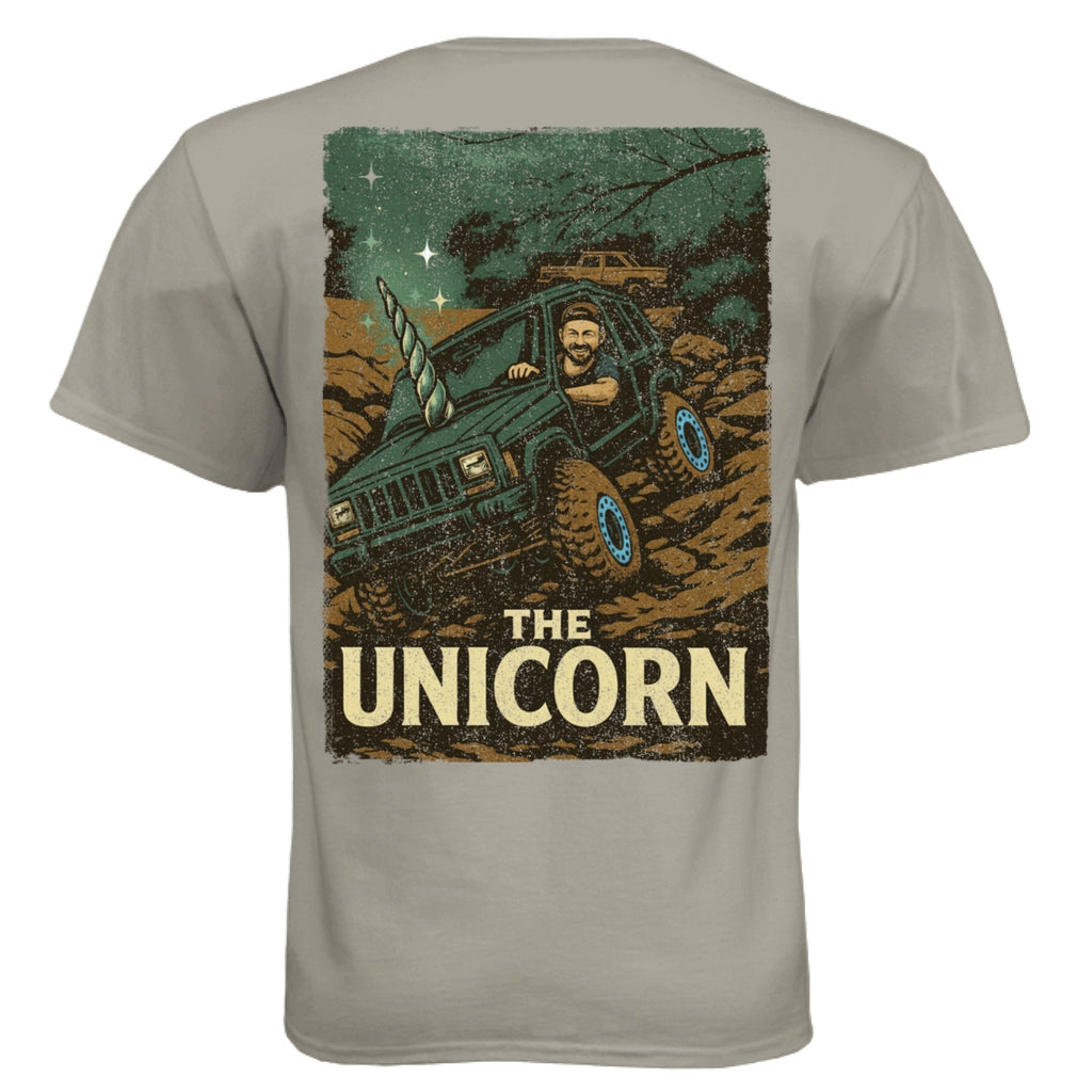 The "Unicorn" XJ Tee - Loose Nuts 4x4 Club Edition - Almost Rolled It