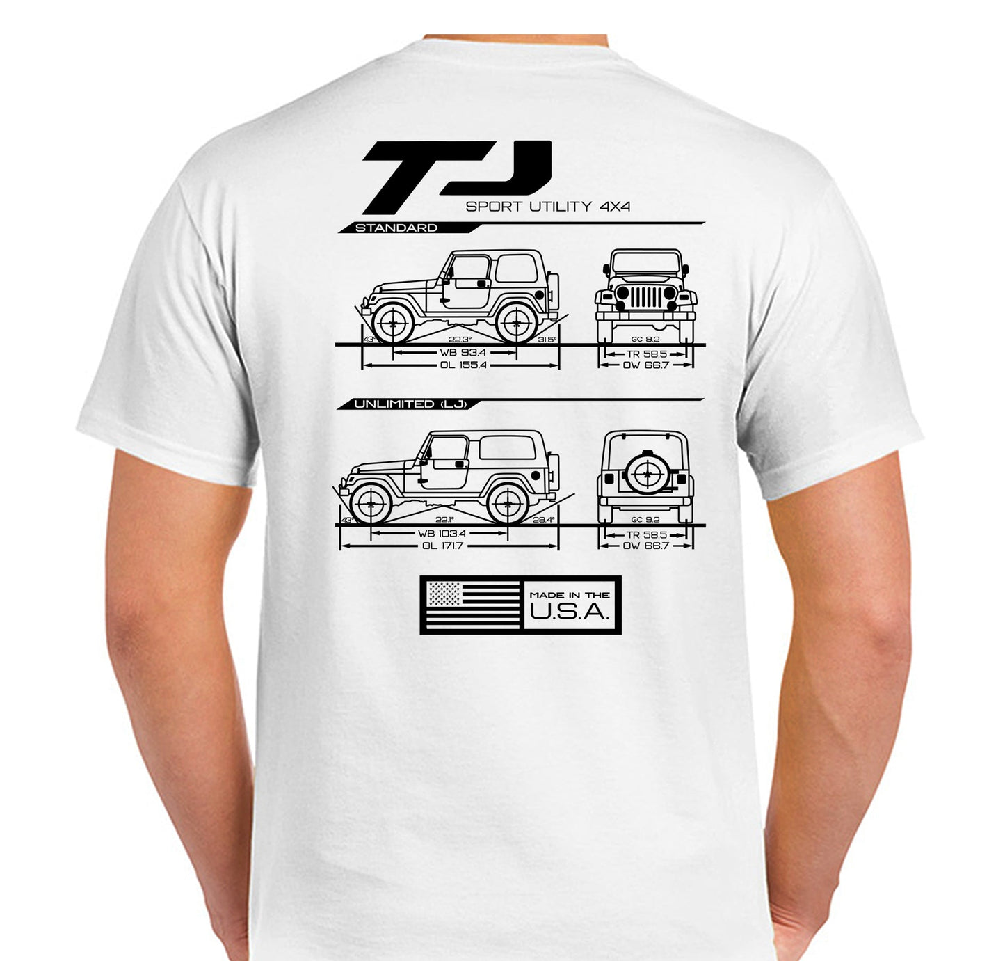 TJ/LJ Blueprint T-Shirt - Almost Rolled It