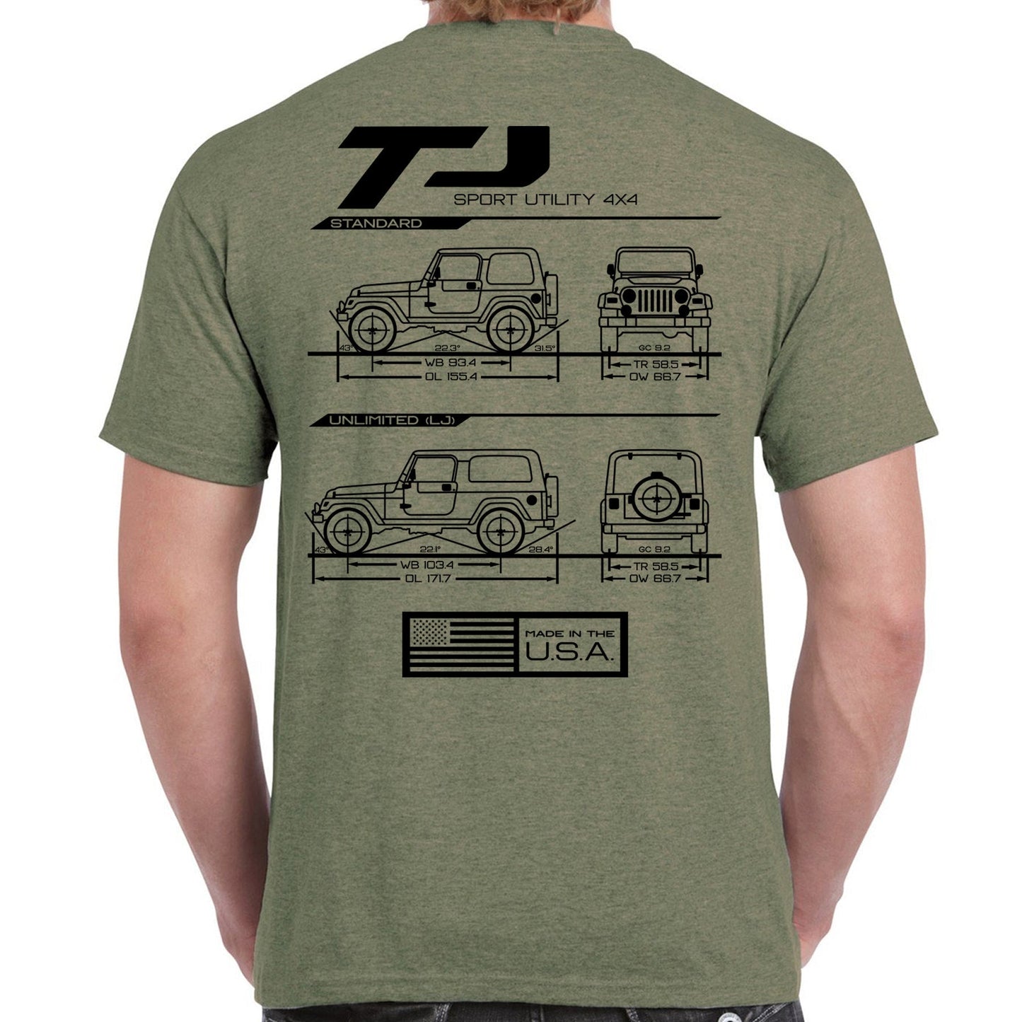 TJ/LJ Blueprint T-Shirt - Almost Rolled It