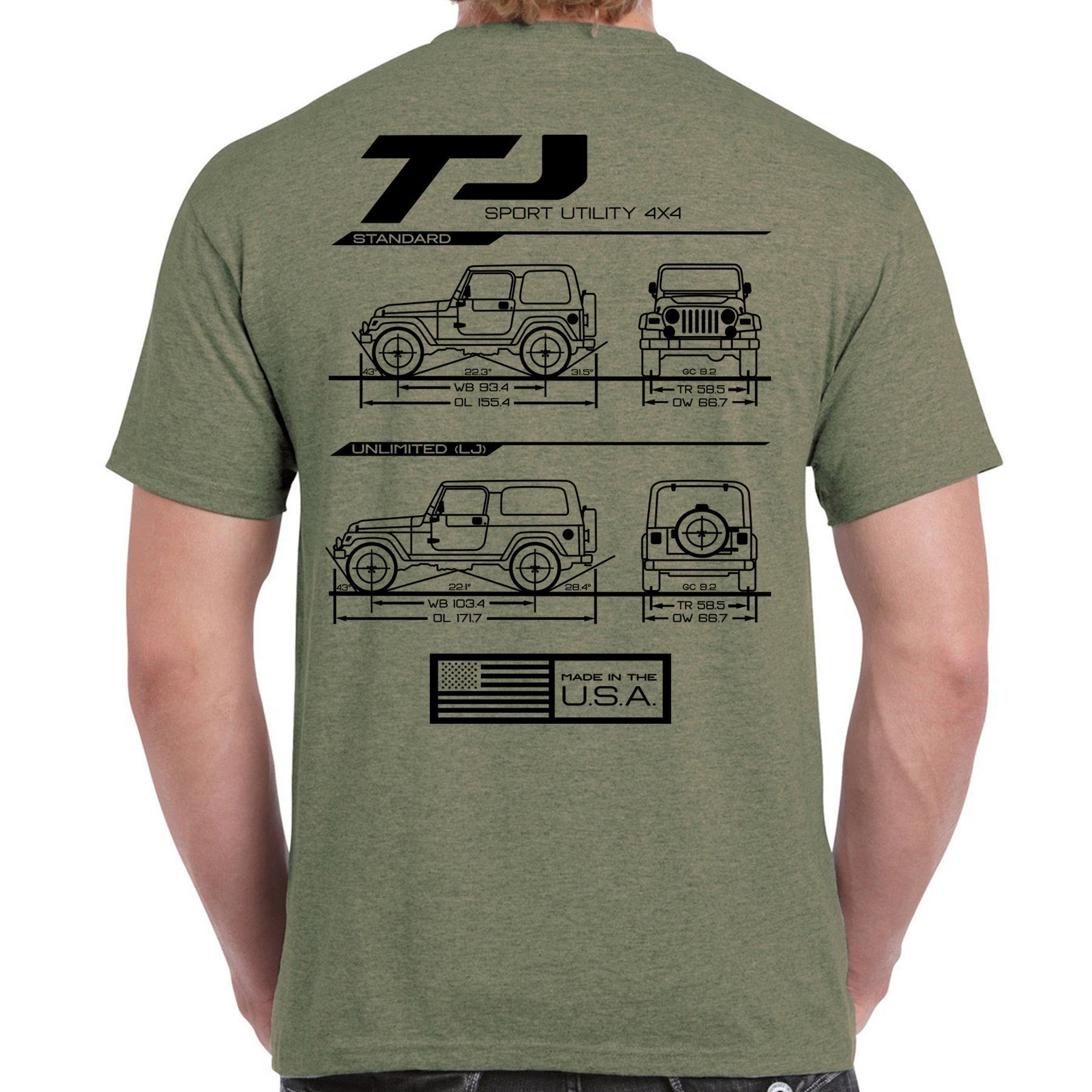TJ/LJ Blueprint T-Shirt - Almost Rolled It