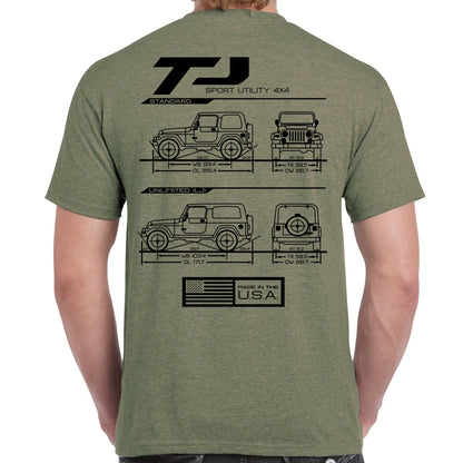 TJ/LJ Blueprint T-Shirt - Almost Rolled It