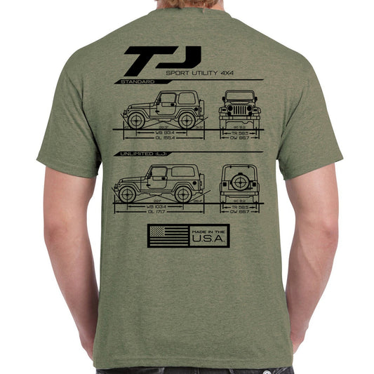 TJ/LJ Blueprint T-Shirt - Almost Rolled It