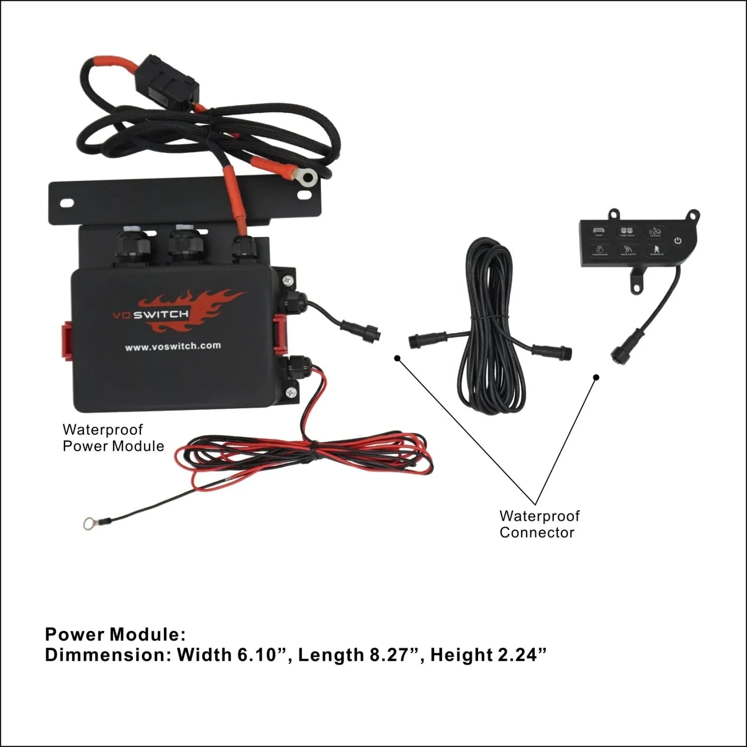 Voswitch JL300 Lower Dash Switch Panel for Jeep JL Wrangler 2018+ and Gladiator 2020+